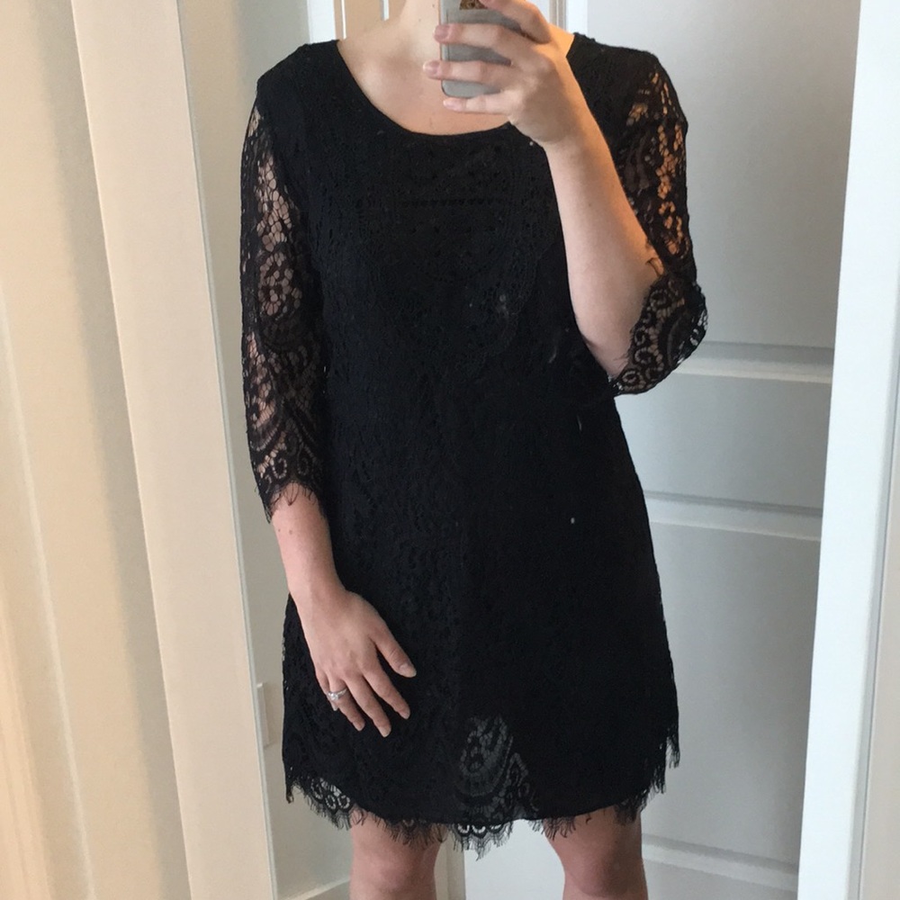 Black lace dress